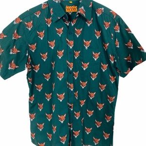Run & Fly Fox Short Sleeve Shirt Men's Cotton LG